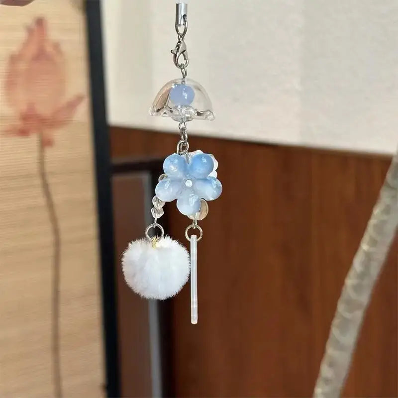Bellflower Tassel Car Rearview Mirror Pendant Ornament Car Hanging Ornament Babs A12