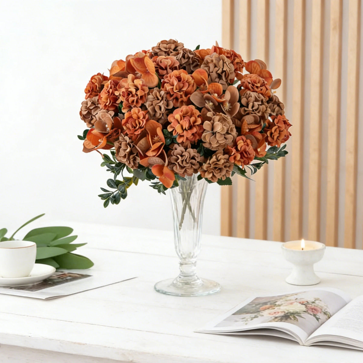 Silk Peony & Hydrangea Artificial Bouquet – Wedding & Home Décor Artificial Flower Bouquet Babs