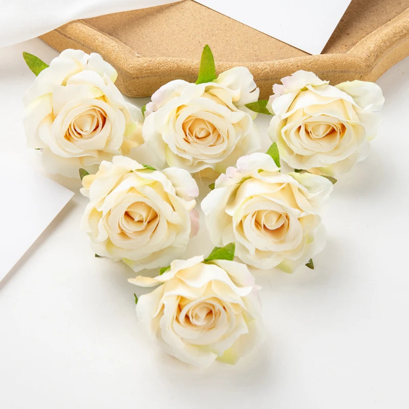 Silk Rose Artificial Flower Heads – Wedding & Party Décor (20/40 pcs) Artificial Silk Flowers Babs color 4 20pcs