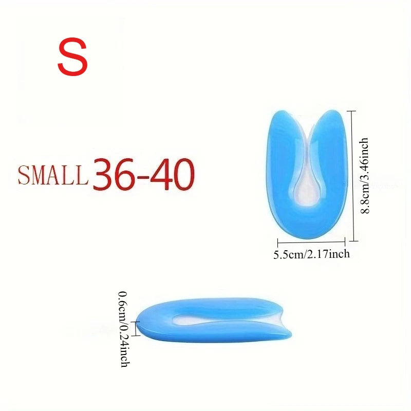 Silicone U-Shaped Heel Cushion Pads – Shock-Absorbing Insole Heel Cushion Insole Babs S