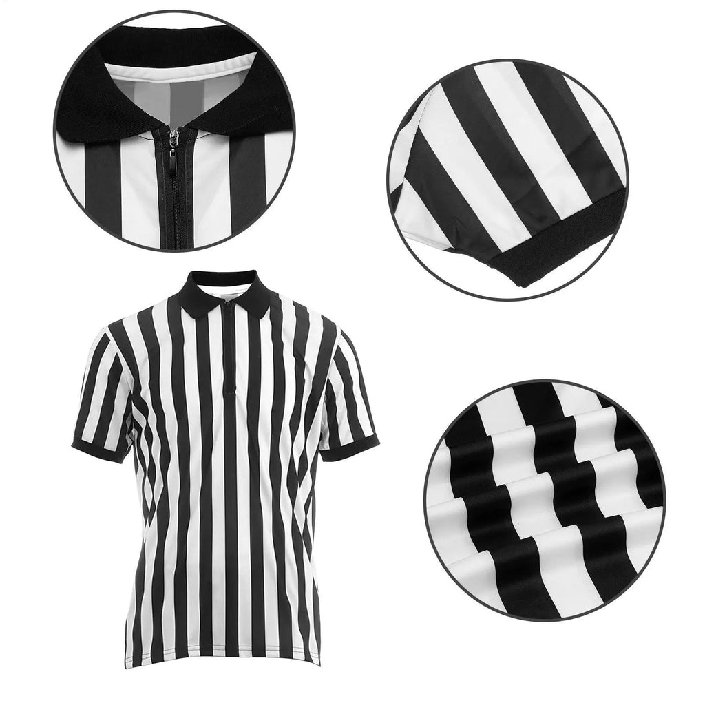 Moisture-Wicking Referee Shirt – Unisex Collared Sports Tee Sports Referee Shirt Babs