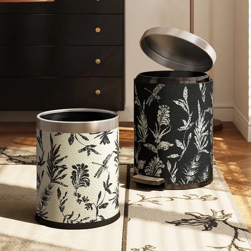 Luxury Stainless Steel Foot Pedal Trash Can with Lid – 10L Foot Pedal Trash Can Babs