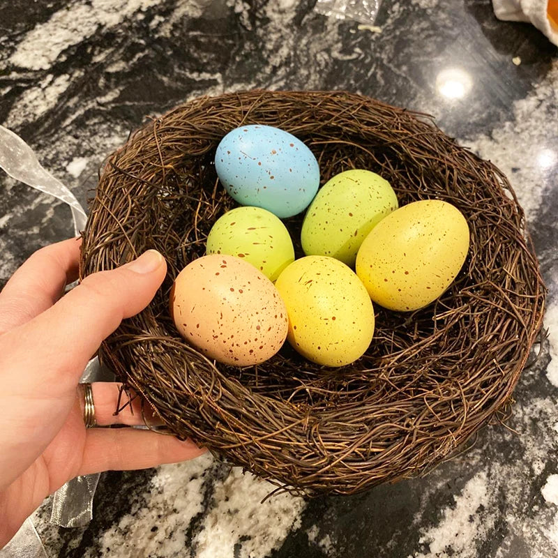 Natural Rattan Bird Nest Easter Decoration 8–20cm DIY Craft Easter Nest Decoration Babs