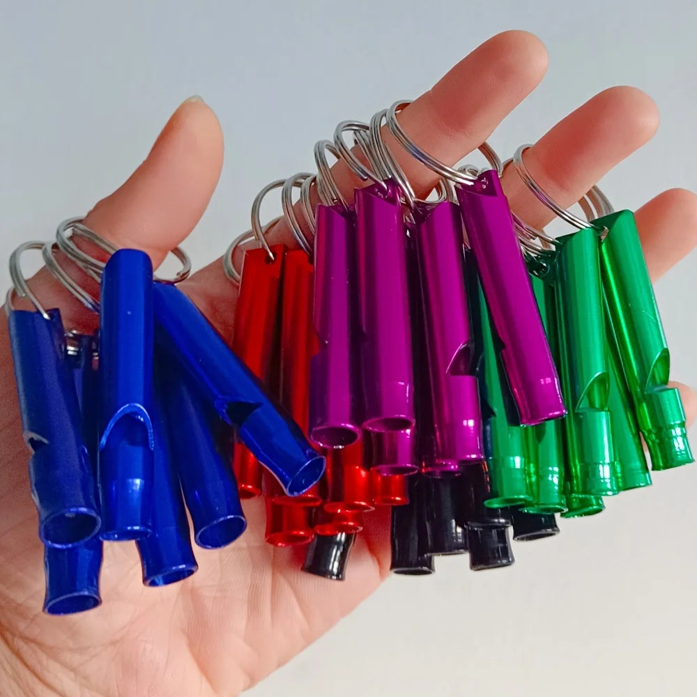 30-Pack Colored Emergency Whistles with Keychain – Outdoor Emergency Safety Whistle Babs random color