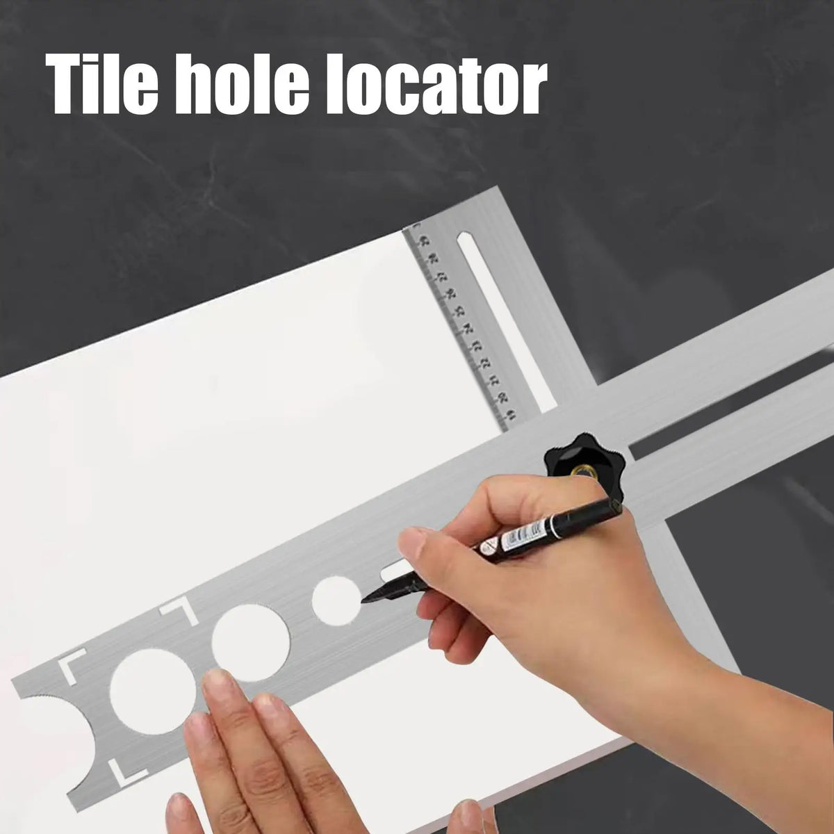 Adjustable Tile Hole Locator – Stainless Steel Drill Guide Tile Drill Guide Babs