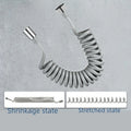 Retractable Coiled Spring Shower & Bidet Sprayer Hose 2M-5M Shower Plumbing Hose Babs grey 2m