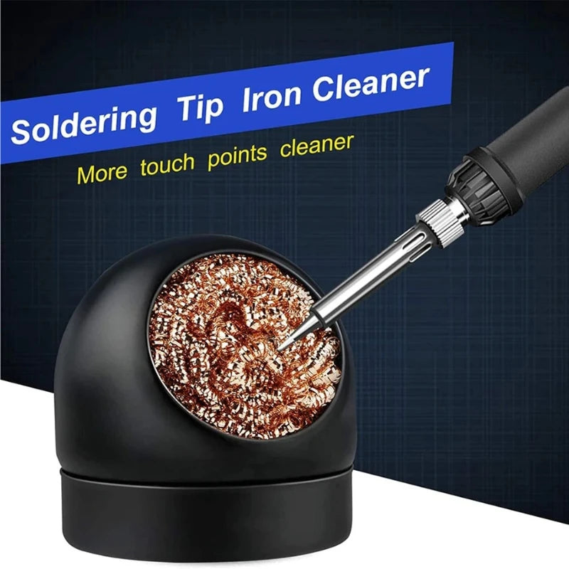 Soldering Iron Tip Cleaner – Brass Wire Ball & Mesh Stand Soldering Tip Cleaner Babs