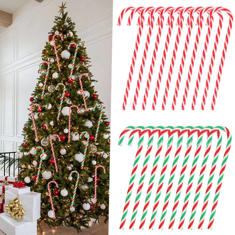 Acrylic Candy Cane Christmas Tree Ornaments | Xmas Pendants Christmas Tree Ornaments Babs