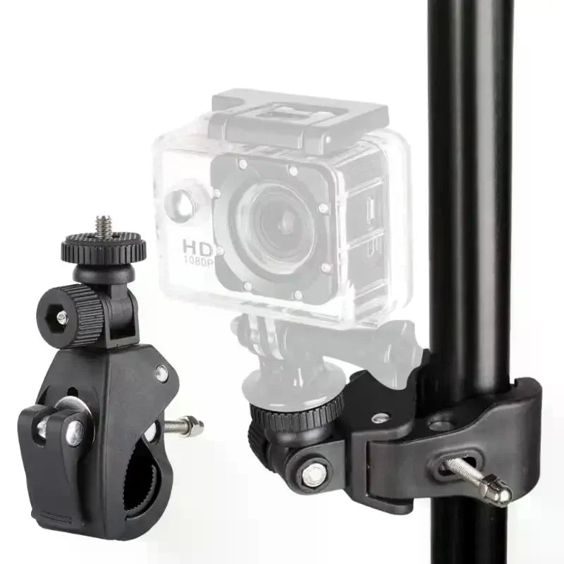 360° Bike Handlebar Camera Mount – Universal 1/4" Tripod Clamp Camera Handlebar Mount Babs