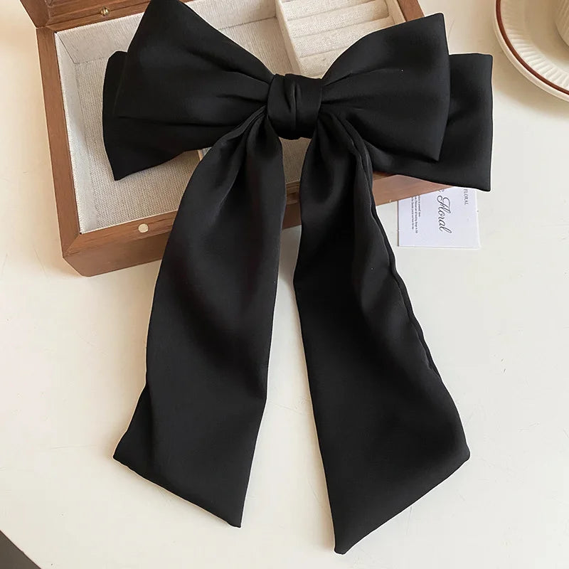 Sweet Satin Bow Hair Clips – Bowknot Barrettes for Women & Girls Bow Hair Barrettes Babs S8