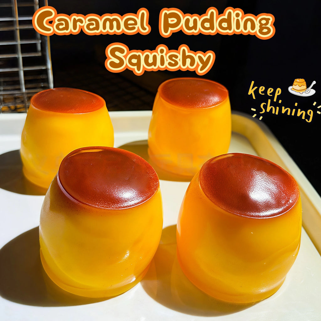 Caramel Pudding Squishy Fidget Ball – ASMR Sensory Squeeze Toy Squishy Fidget Toy Babs