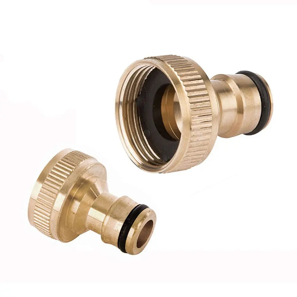 3/4" Solid Brass Tap Adaptor – Garden Hose Quick Connector Brass Hose Connector Babs