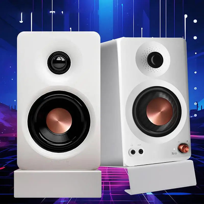 HUXUAN MR5BT Metal Desktop Speaker Stand – Anti-Slip Bracket Speaker Stand Bracket Babs