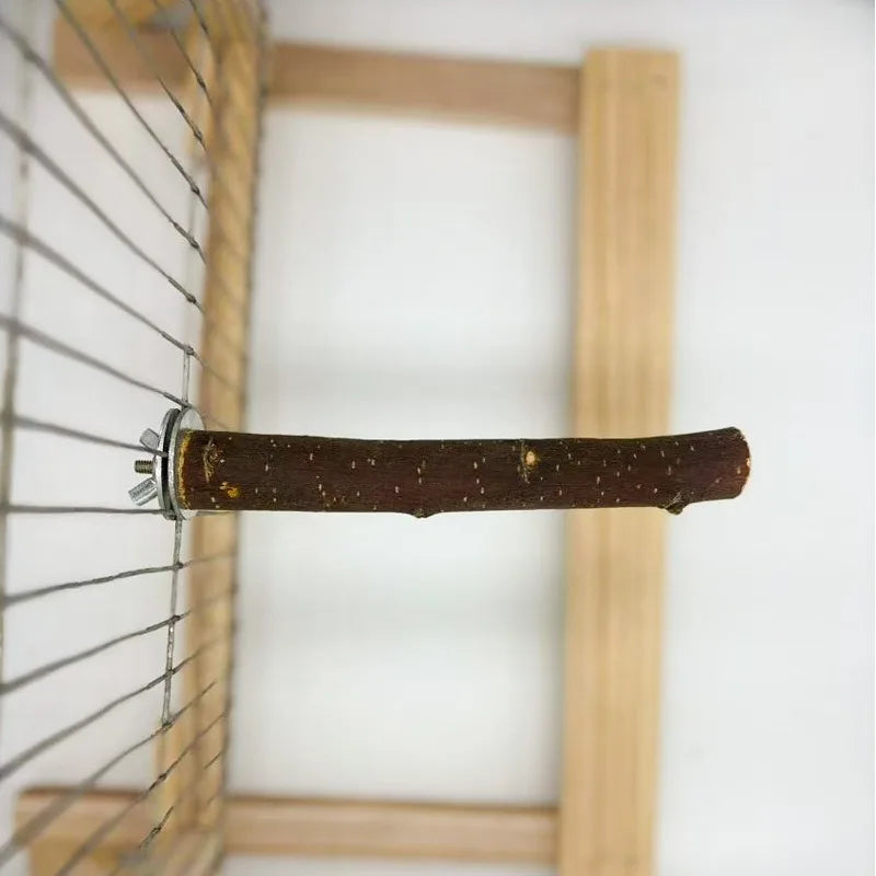 Wood Bird Perch Stand – Claw Grinding Toy for Small Parrots Bird Perch Stand Babs