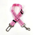 Reflective Dog Seat Belt – Adjustable Nylon Bungee Car Harness Dog Car Harness Babs pink