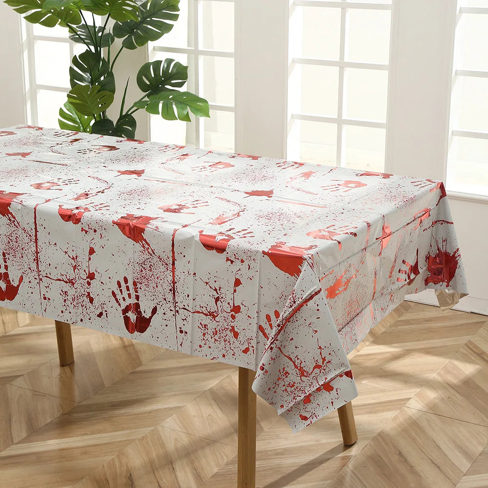 Halloween Tablecloth 137×183cm – Pumpkin, Ghost & Bat Print Halloween Tablecloth Babs