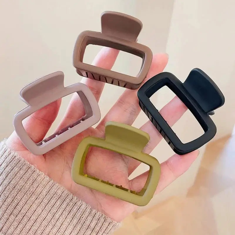 4-Pack Small Square Matte Hair Claw Clips – Non-Slip Hold Hair Claw Clips Babs 4Pcs