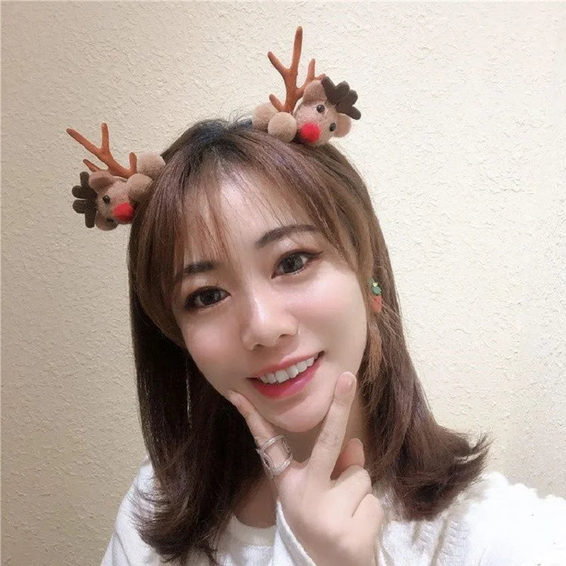 LED Glowing Elk Antler Headband – Light Up Party & Christmas LED Party Headband Babs