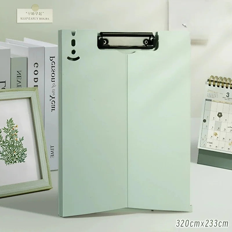 Foldable Clipboard with Storage & Profile Clip – A3/A4 Foldable Clipboard Babs Light green