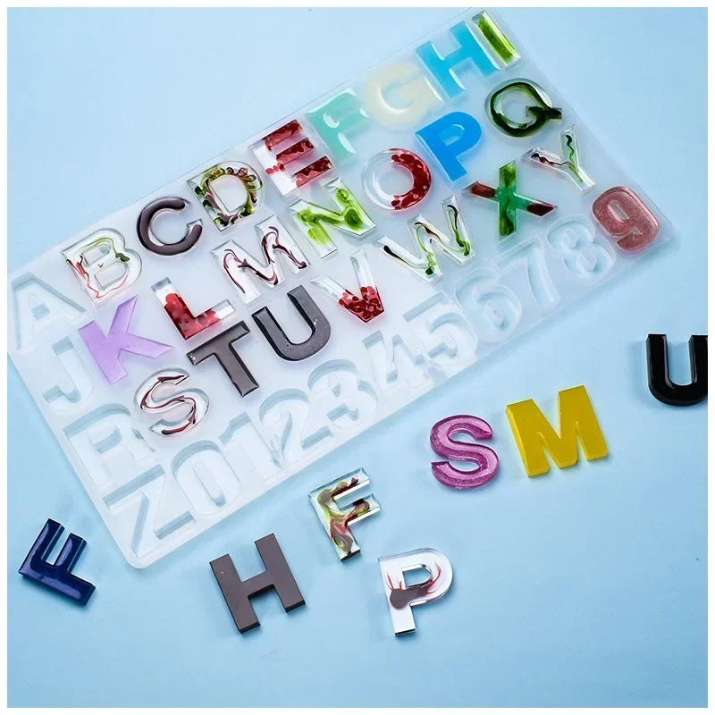 Alphabet Silicone Epoxy Resin Molds – DIY Jewelry Making Silicone Resin Mold Babs
