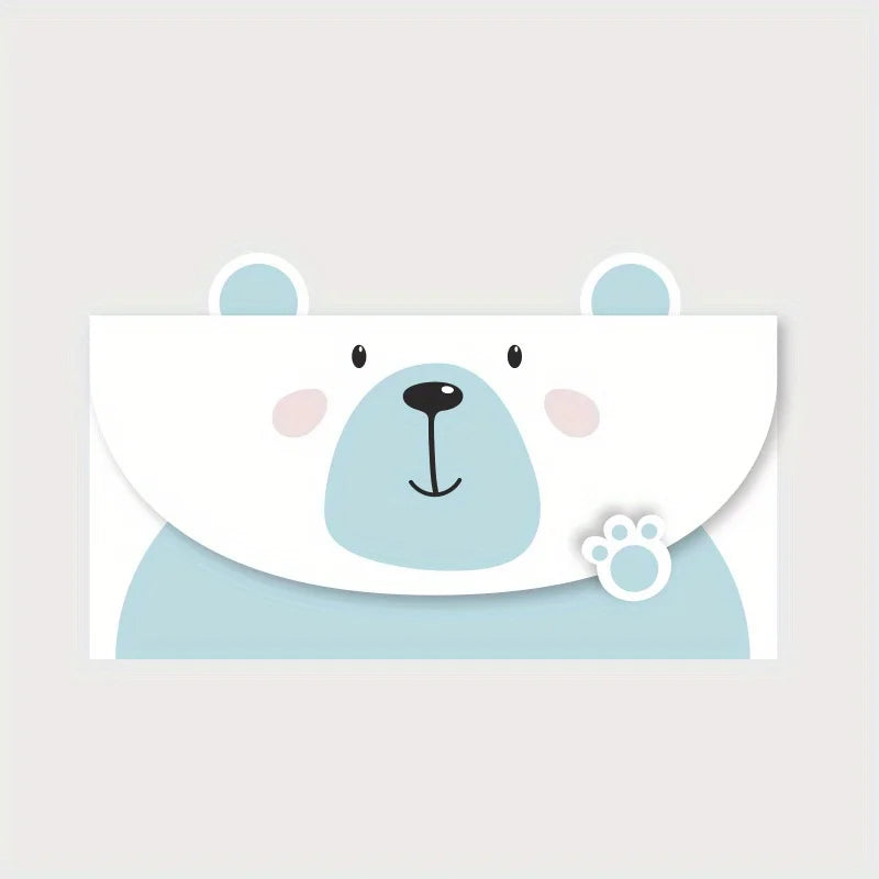 10pcs Cartoon Animal Greeting Cards with Envelopes | Party Invites Greeting Card Set Babs