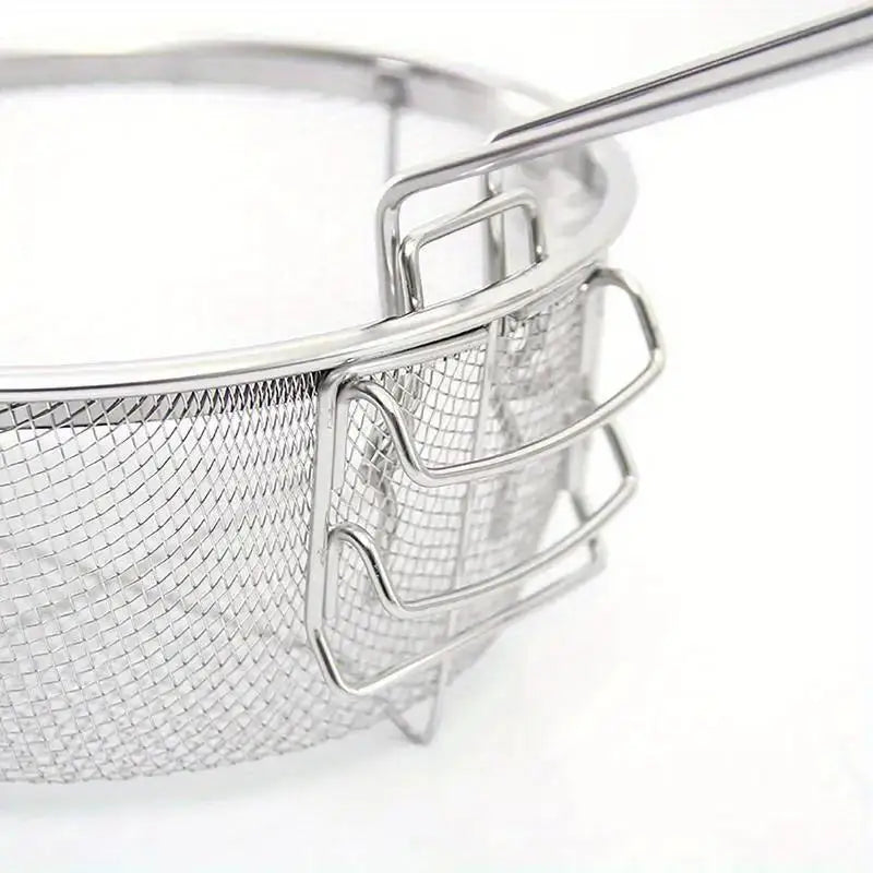 Stainless Steel Fry Basket – Kitchen Strainer & Steam Rinse Kitchen Fry Basket Babs