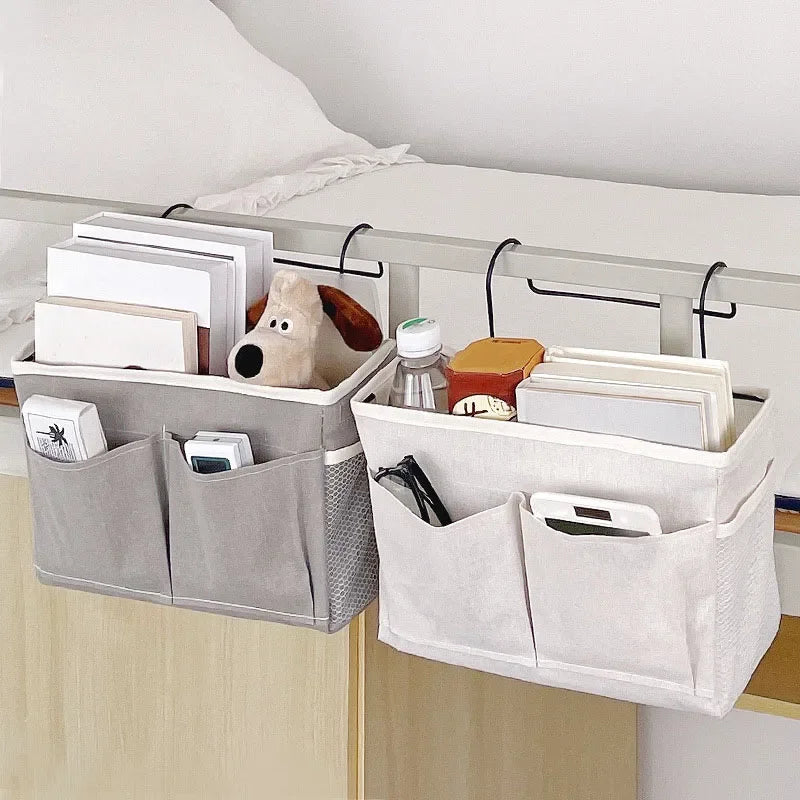 Bedside Hanging Storage Caddy – Canvas Organizer with Pockets Hanging Storage Caddy Babs