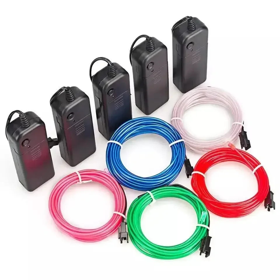 EL Wire Neon LED Glow Cable – DIY Costume, Car & Party Decor EL Wire Glow Cable Babs