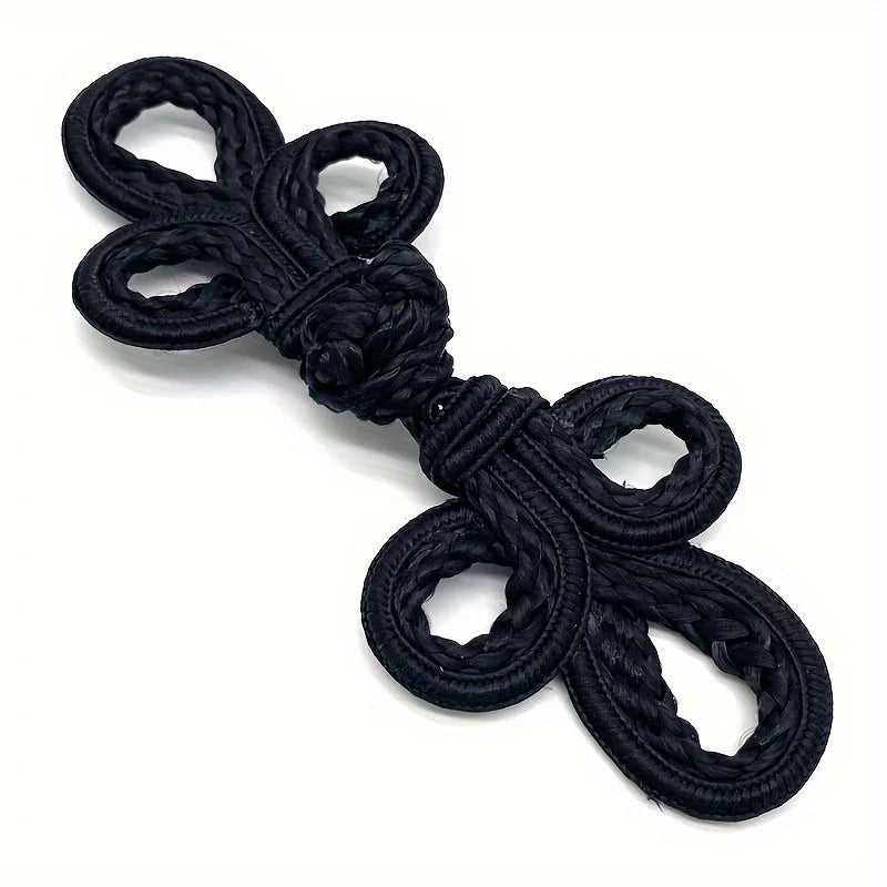 Hand-Woven Polyester Plate Buckle Buttons for Cheongsam & DIY Decorative Sewing Buttons Babs