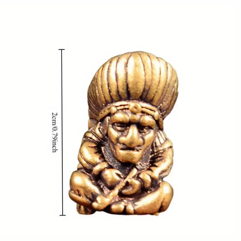 Brass Chief Knife Bead – DIY Keychain & Bracelet Pendant Brass Craft Bead Babs