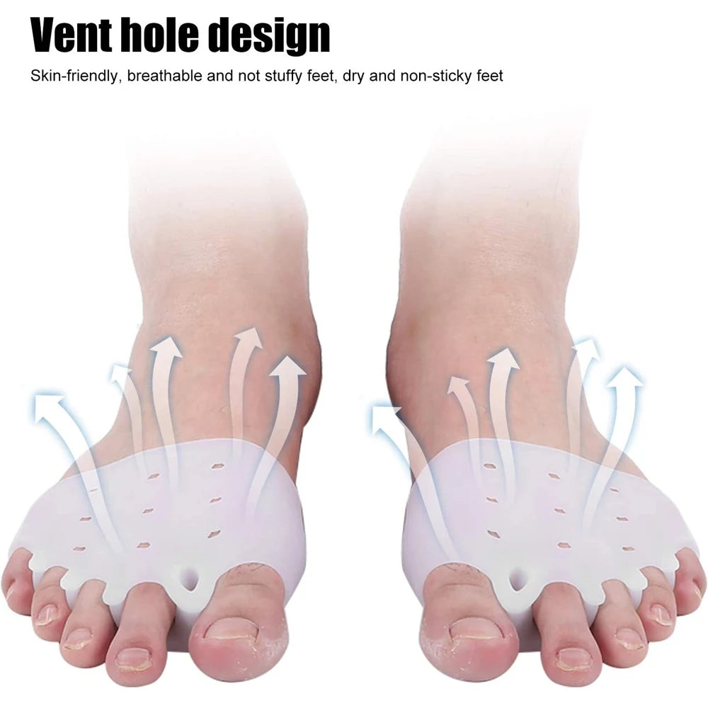 2-Pack Silicone Toe Separators & Metatarsal Pads | Foot Care Toe Separator Pads Babs