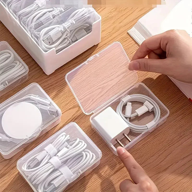 Cable Storage Box Organizer with Partitions | Desk & Office Cable Storage Organizer Babs