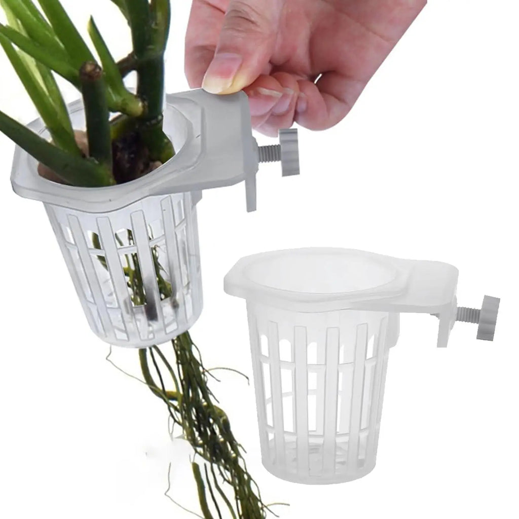 2pcs Aquarium Plant Holder Cups – Hydroponic Hanging Baskets Aquarium Plant Holder Babs