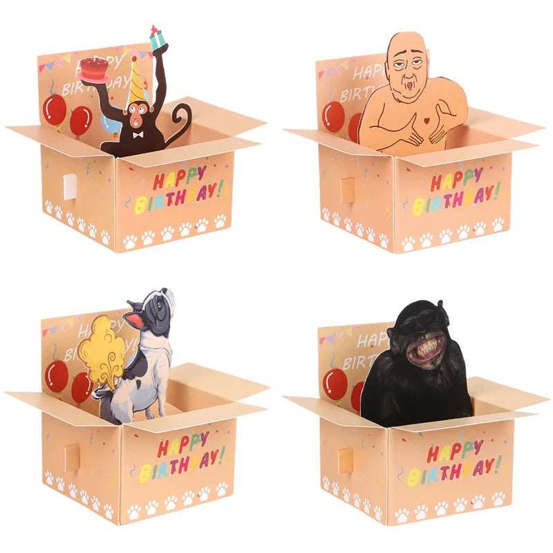3D Pop-Up Happy Birthday Card – Handmade Paper Greeting Card Pop-Up Greeting Card Babs