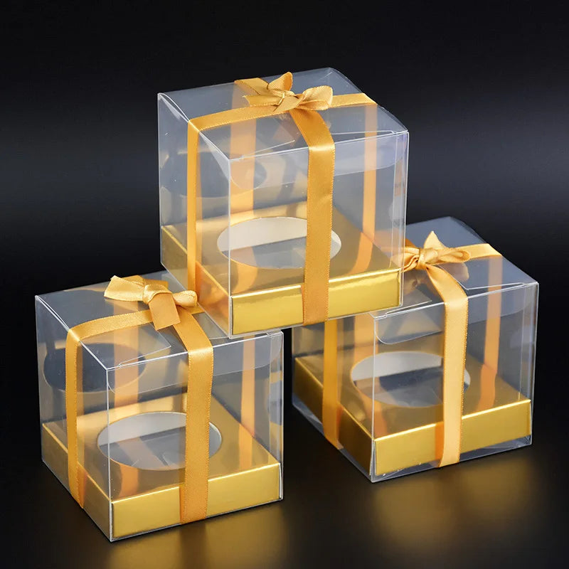 12-Pack Transparent Cupcake Boxes – Wedding & Party Packaging Dessert Packaging Box Babs 12pcs 9x9x9cm