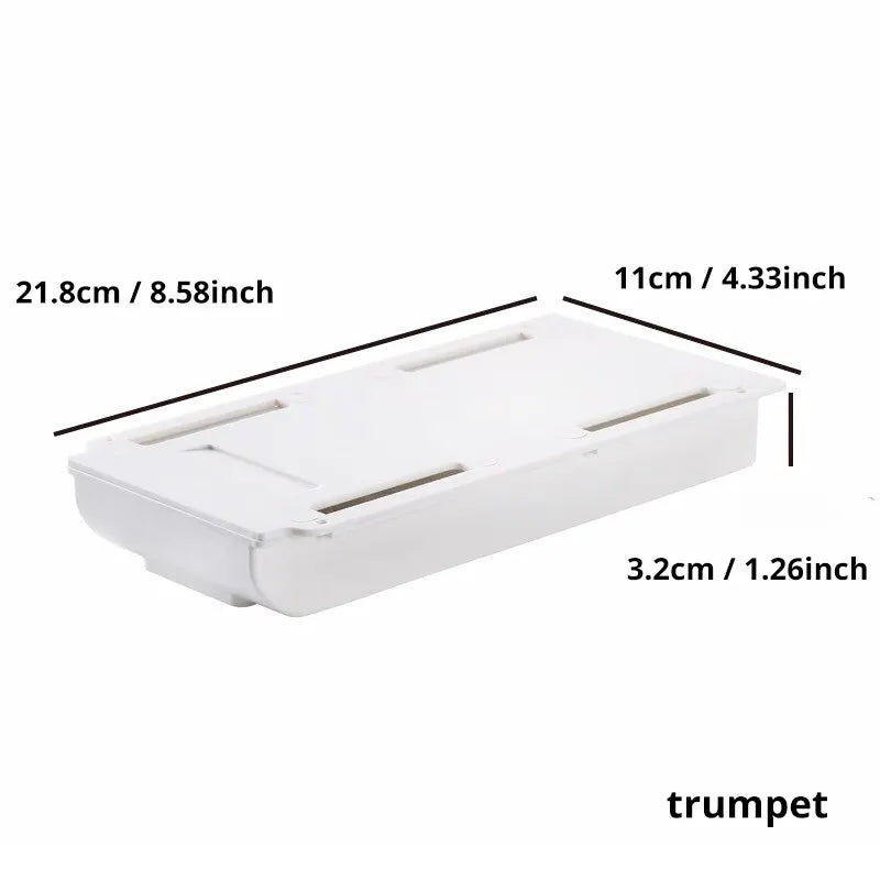 Self-Adhesive Under-Desk Drawer Box – No-Drill Storage Under-Desk Drawer Organizer Babs 1pc S