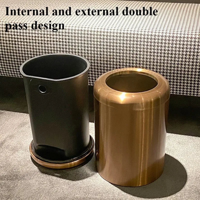 Modern Iron Trash Can 8L/12L – Waste Bin for Home Rooms Iron Waste Bin Babs