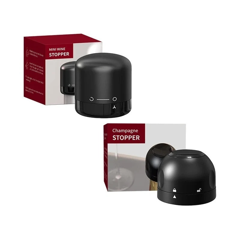 Reusable Vacuum Wine & Champagne Bottle Stoppers – Leak-Proof Wine Bottle Stopper Babs