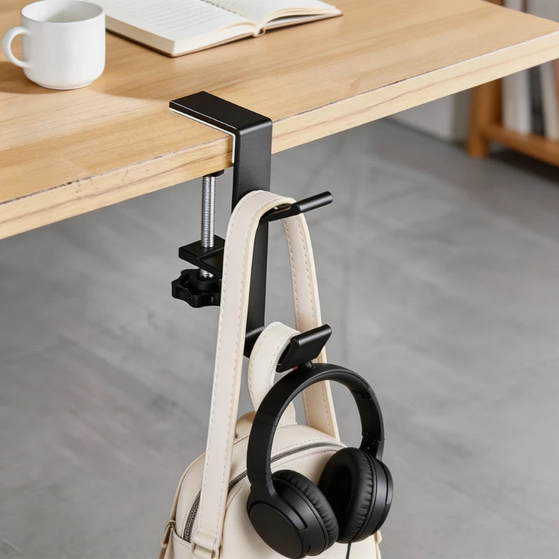 Adjustable Metal Desk Bag Hanger Hook Clamp – No-Drill Desk Bag Hanger Hook Babs
