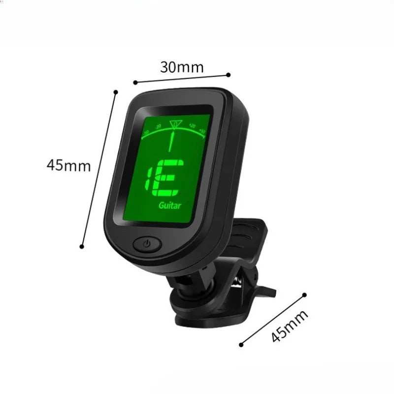 Clip-On Digital Guitar Tuner – 360° Rotatable LCD Display Clip-On Guitar Tuner Babs