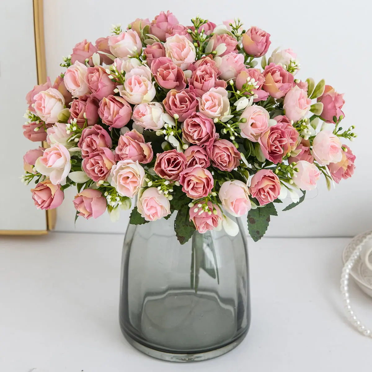 Artificial Red Silk Roses Bouquet – Wedding & Home Décor Artificial Silk Flowers Babs