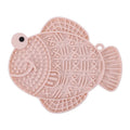 Silicone Slow Feeder Licking Mat for Dogs & Cats | Suction Base Slow Feeder Licking Mat Babs Pink Fish about 17.5x15cm