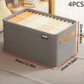 4PCS Large Stackable Storage Boxes – Non-Woven Closet Organizer Stackable Storage Boxes Babs 4PCS