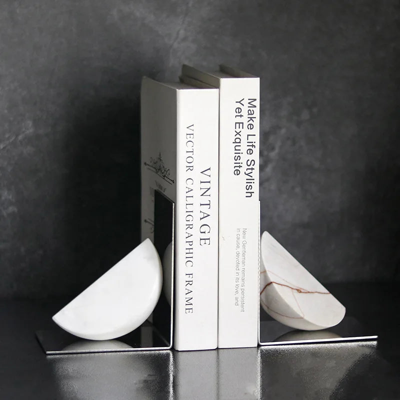 Marble Bookend Ornament | Modern Home & Office Desk Decor Marble Bookend Ornament Babs