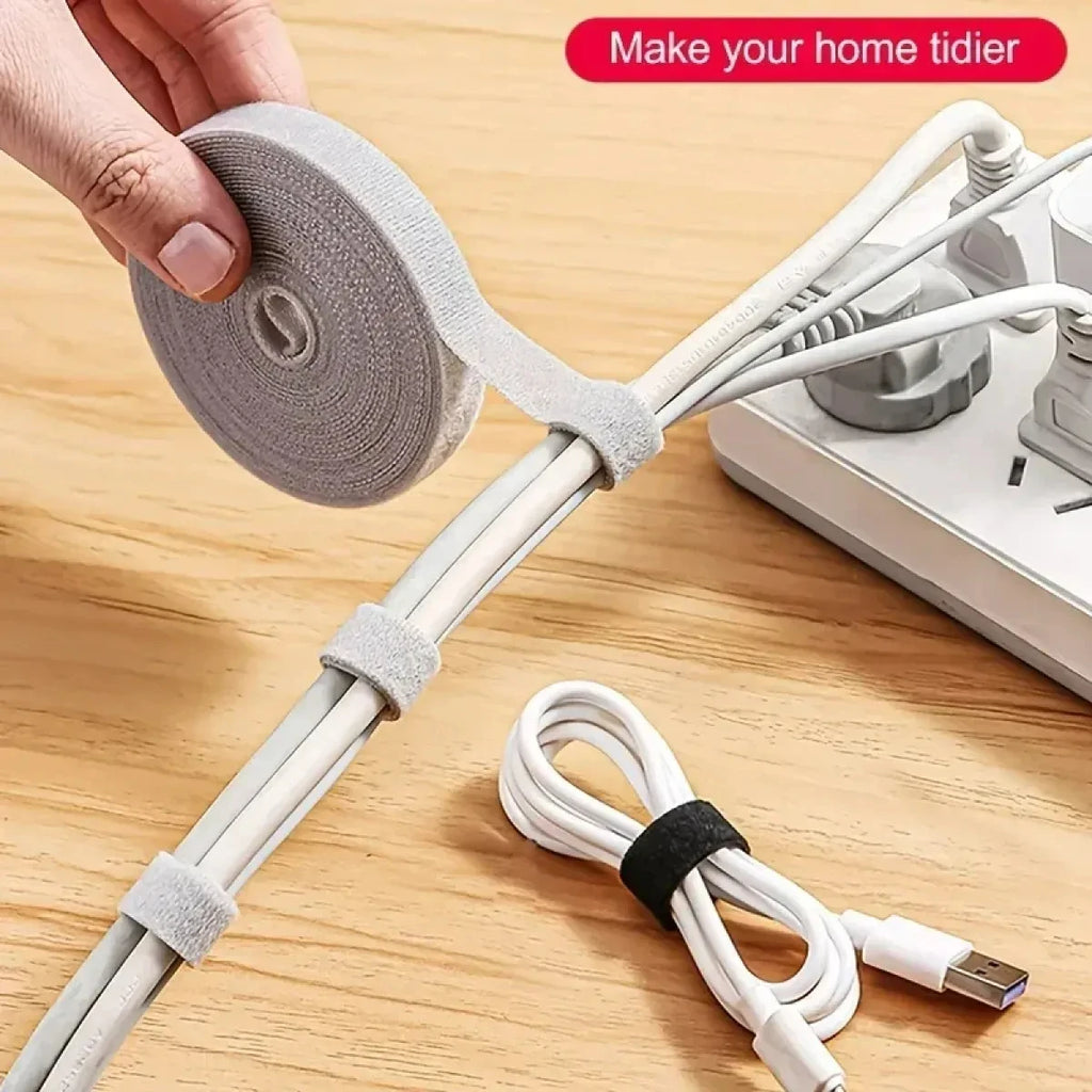 5M Reusable Nylon Cable Organizer – Magic Tape Wire Ties Cable Organizer Babs