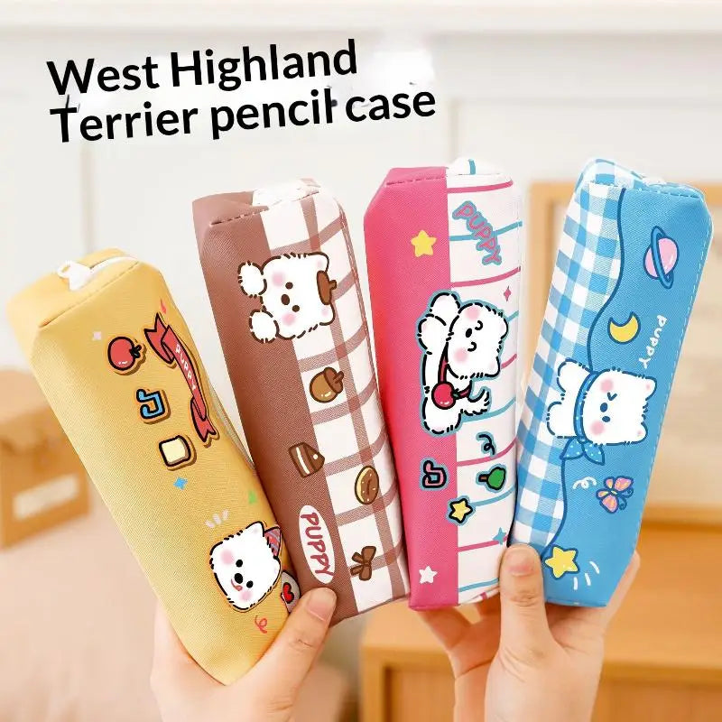 West Highland Pencil Case – Cute Portable Cartoon Stationery Organizer Pencil Case Babs
