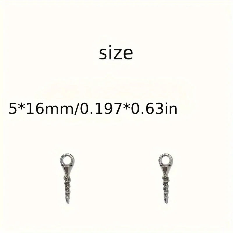 100 Mini Aluminum Eye Screws M2*3 for Wood, Walls & DIY Eye Screws Babs