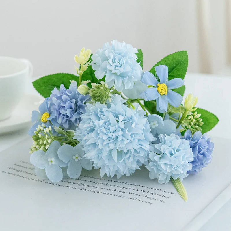 Silk Lilac Chrysanthemum Artificial Flowers – Wedding & Home Décor Artificial Silk Flowers Babs Blue 3 pcs