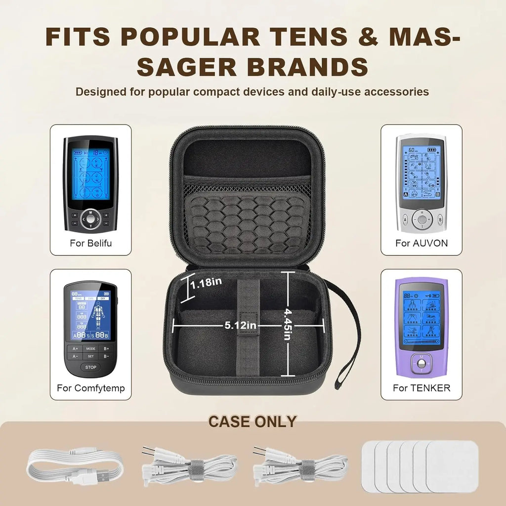 Carrying Case for Muscle Stimulator – Storage Organizer Bag Device Storage Case Babs