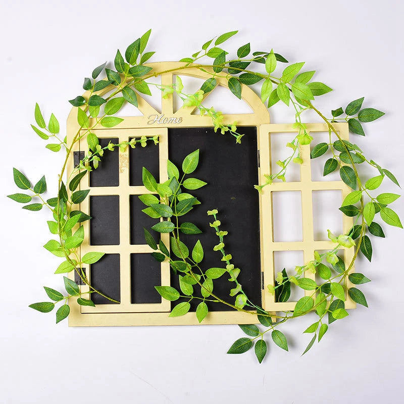Artificial Wisteria Vine Garland – Silk Ivy Flower Decor 200cm Artificial Flower Garland Babs green 1 pc